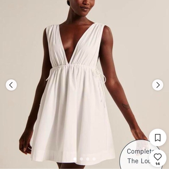 Abercrombie & Fitch Babydoll Poplin Mini Dress - Picture 4 of 6